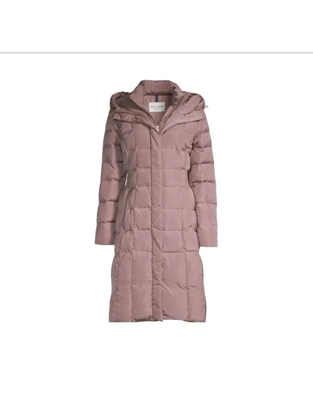 NEW-COLE Haan Signature Hooded Puffer Maxi Coat LG